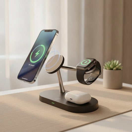 MagCharge Pro — 5-in-1 Wireless Charging Station for Phone, Watch & Earbuds