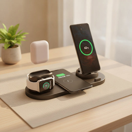Minimalist 6-1 Wireless Charging Station